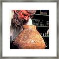 Patrick Mcgovern & A Jar Which Held Ancient Wine Framed Print