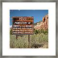 Peace Be With You Framed Print