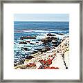 Pebble Beach Seascape Framed Print