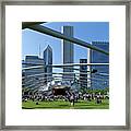 People At Millennium Park, Chicago, Il Framed Print
