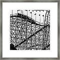 People On Roller Coaster Framed Print