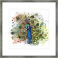 Percival The Peacock Framed Print