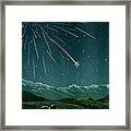 Perseids Meteor Shower Framed Print