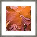 Persian Woman Hiking In Canyon Framed Print