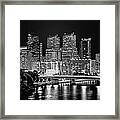 Philadelphia Skyline Black & White Framed Print