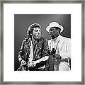 Photo Of Bruce Springsteen And Clarence Framed Print