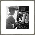 Pianist With Hat Framed Print