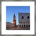 Piazza San Marco At Dawn Framed Print