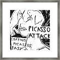 Picasso Attack Framed Print