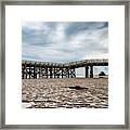 Pier At Low Tide Framed Print