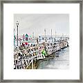 Piers To Be Cold Framed Print