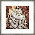 Pieta By Michelangelo, St Peters Basilica Framed Print