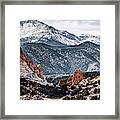 Pikes Peak Mountain Landscape Panorama - Colorado Springs Framed Print