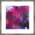 Pink Bouquet Of Roses Framed Print