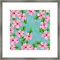 Pink Hibiscus Tropical Floral Print Framed Print