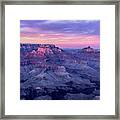 Pink Hues Over The Grand Canyon Framed Print