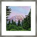 Pink Mountain Framed Print