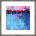Pink Sunrise Abstract Framed Print