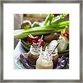Pinzimonio Vegetables With Three Different Dips, Italy Framed Print