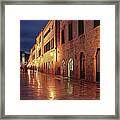 Placa At Twilight, Dubrovnik, Croatia Framed Print