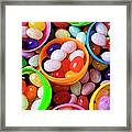 Plastic Eggs Filled With Jelly Beans Framed Print