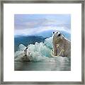 Polar Bears Play The Lyre Framed Print