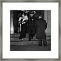 Policeman With Man In Drag Framed Print