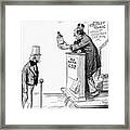 Political Cartoon Mocking High Tariffs Framed Print