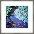 Pond With Water Lilies Nymphaea And Framed Print