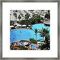 Pool And Beach Parasols, Jumeirah Framed Print