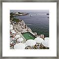 Pool By The Sea Framed Print