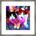 Popcats Bonnie And Clyde Framed Print