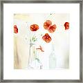 Poppies In Vases Framed Print
