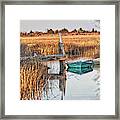 Poquoson Marsh Boat Framed Print