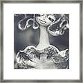 Porcelain Ladies Series. Flirt. Monochrome Framed Print