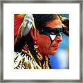 Portrait Of A Native American Framed Print