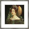 Portrait Of Maria Cristina Of Savoy Framed Print