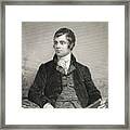 Portrait Of Poet Robert Burns Framed Print