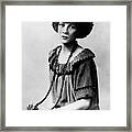 Portrait Of Young Woman Framed Print