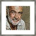 Portrait Painting Of Sean Connery Framed Print