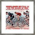 Poster Of Bicycle Racers Framed Print