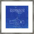 Pp1139-faded Blueprint Wright Brother's Aeroplane Patent Framed Print