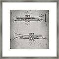 Pp1140-faded Grey York Trumpet 1939 Patent Poster Framed Print