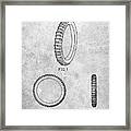 Pp600-slate Mountain Bike Tire Patent Poster Framed Print