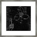 Pp746-black Grunge Boat Propeller 1964 Patent Poster Framed Print