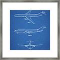 Pp748-blueprint Boeing Concept 777 Aircraft Patent Poster Framed Print