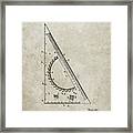 Pp786-sandstone Drafting Triangle 1922 Patent Poster Framed Print