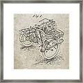 Pp963-sandstone Motorcycle Sidecar 1918 Patent Poster Framed Print