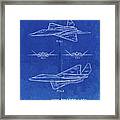 Pp972-faded Blueprint Northrop F-23 Fighter Stealth Plane Patent Framed Print