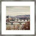 Prague Bridges Framed Print